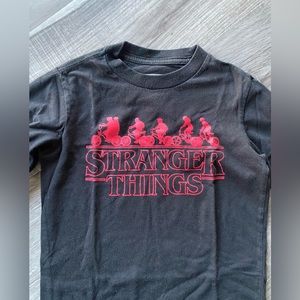 Stranger Things Black Red Kids T- Shirt Size X- Small